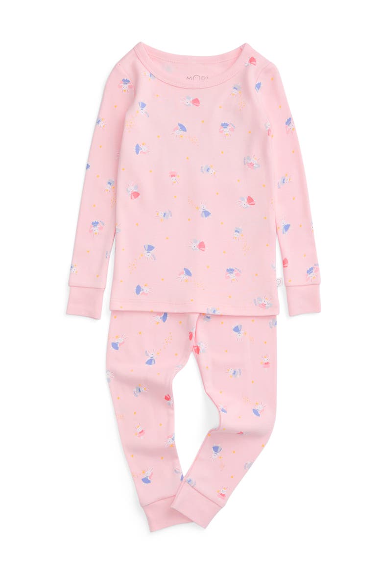 Print Pyjama Set, Main, color, Pink Bunny