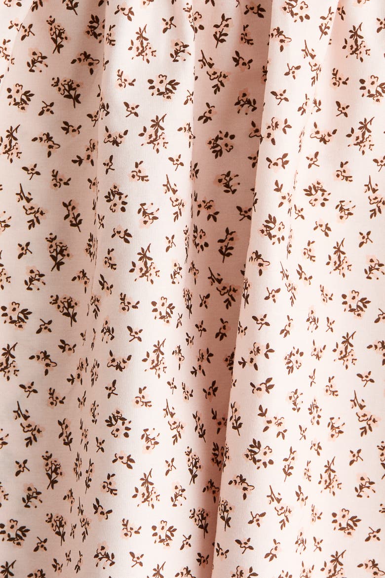 Tie-strap Cotton Dress, Alternate, color, Light pink/floral