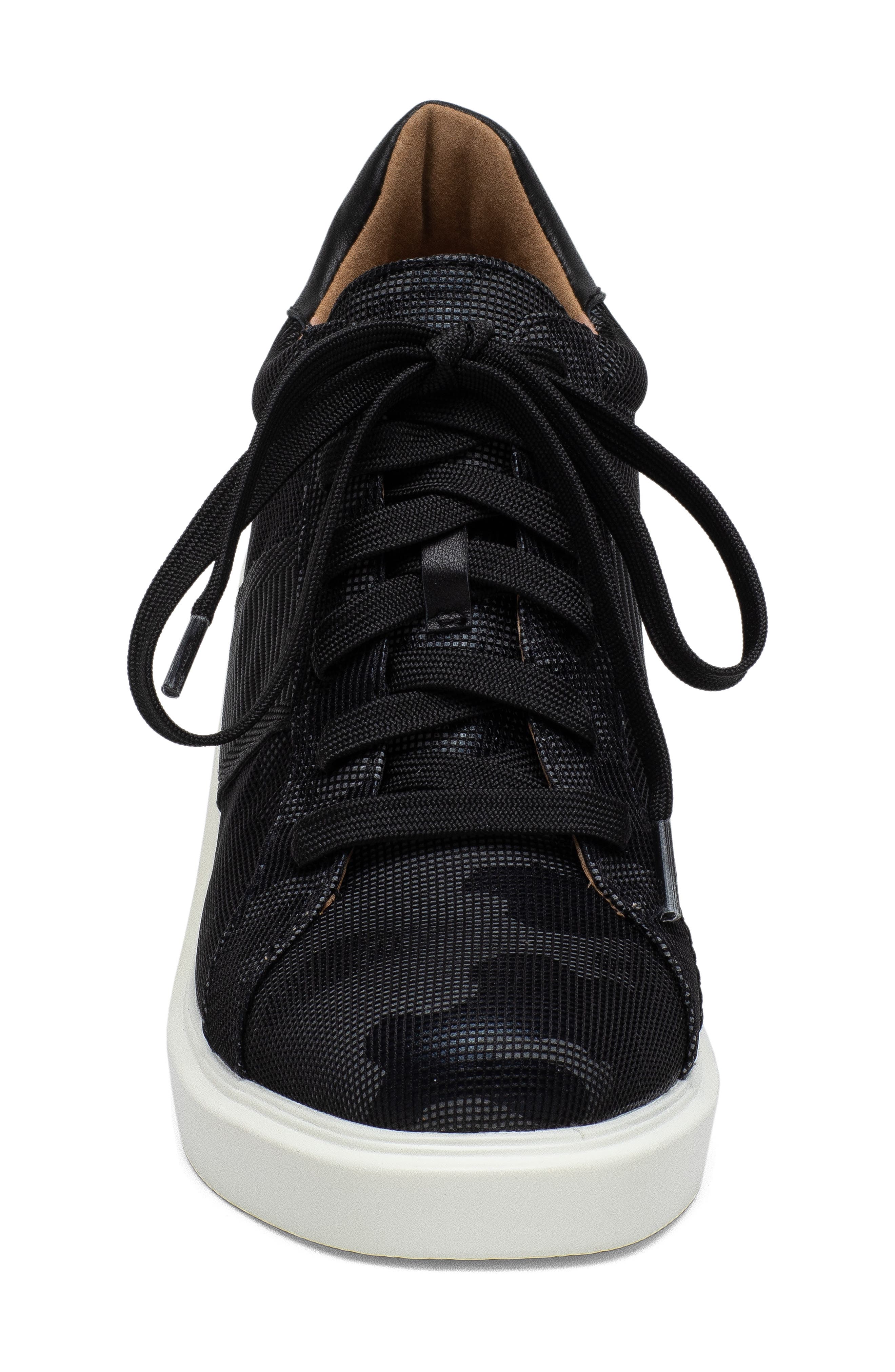 Kandis Wedge Sneaker, Alternate, color, BLACK CAMO FABRIC