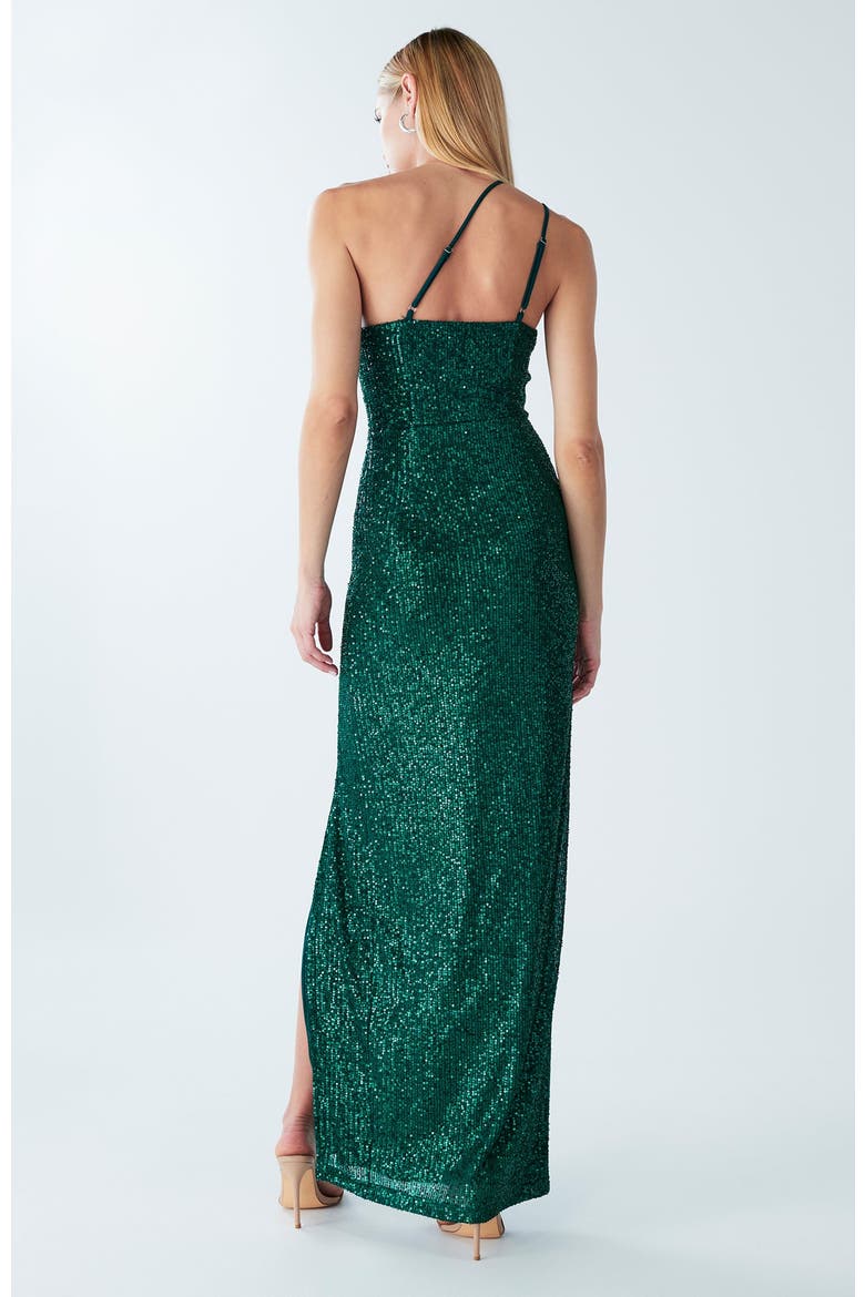 Boston Maxi Dress, Alternate, color, Emerald Sequin