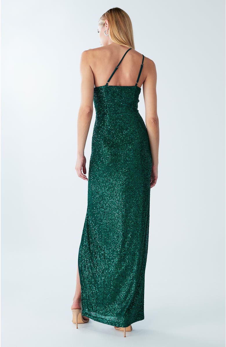 BWLDR Boston Maxi Dress, Alternate, color, Emerald Sequin