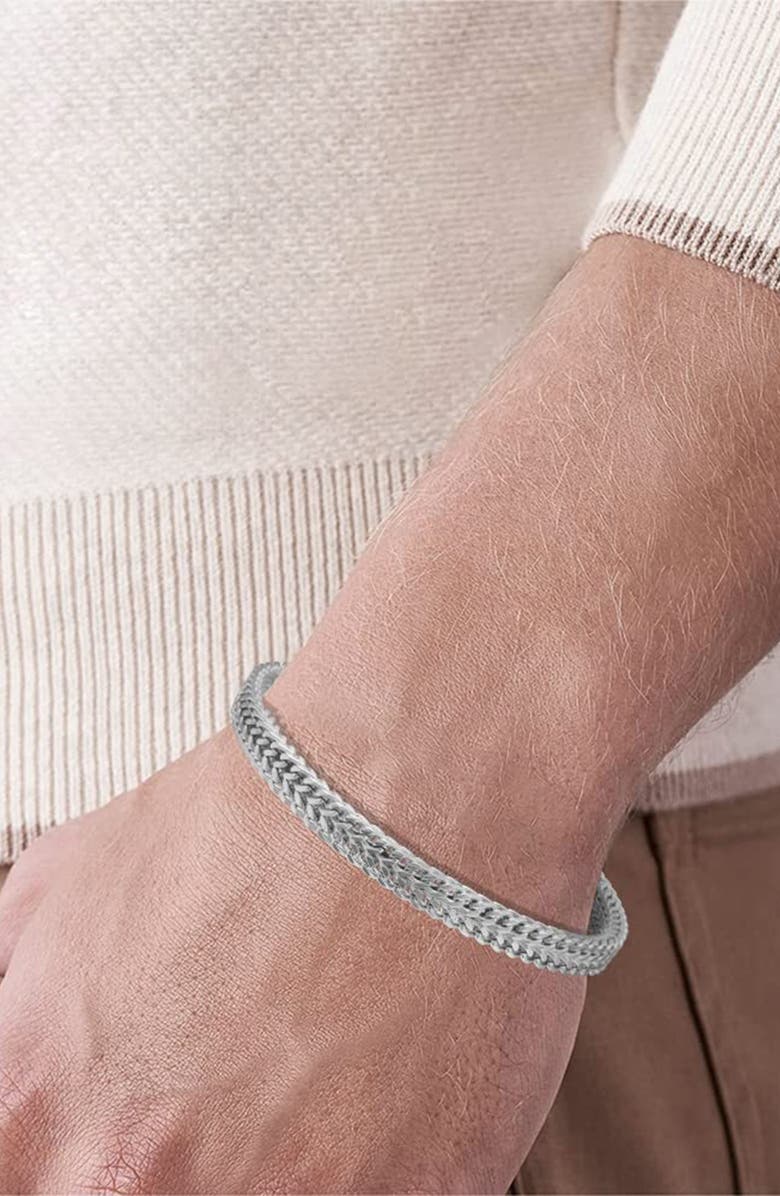 VAN HEUSEN Men's Franco Chain Bracelet, Alternate, color, Silver