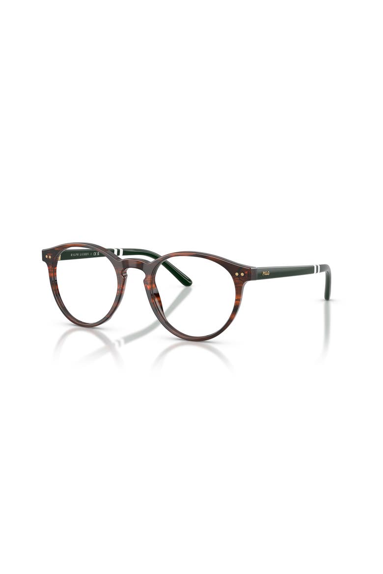 48mm Round optical glasses, Main, color, Brown