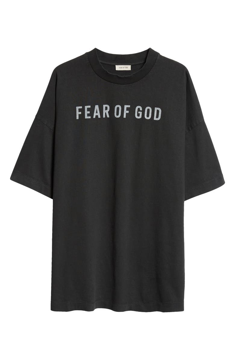 Fear of God Oversize Logo Graphic T-Shirt, Alternate, color, Black