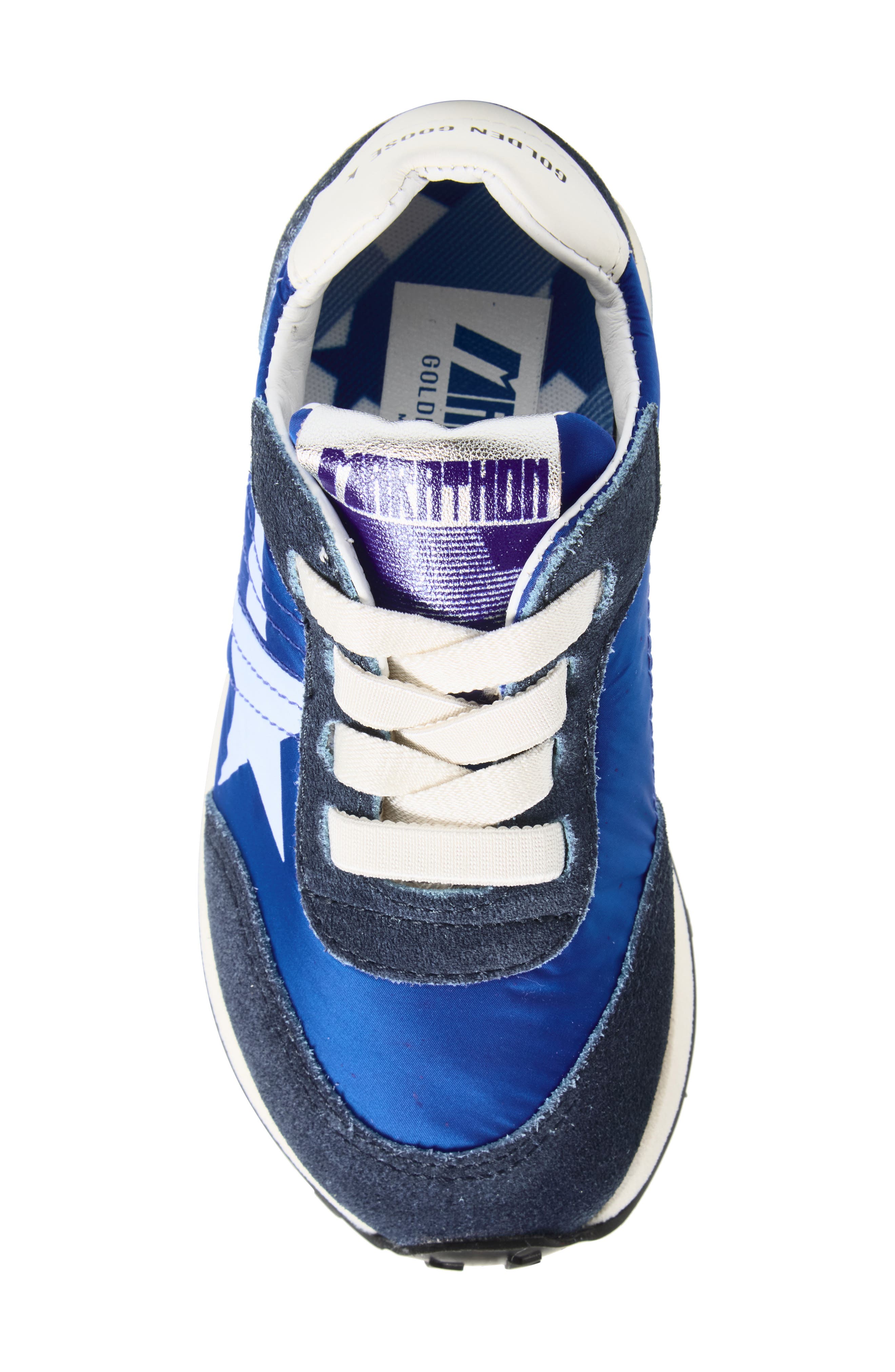 Golden Goose Kids' Running Marathon Sneaker, Alternate, color, Royal Blue/ Dark Blue/ White