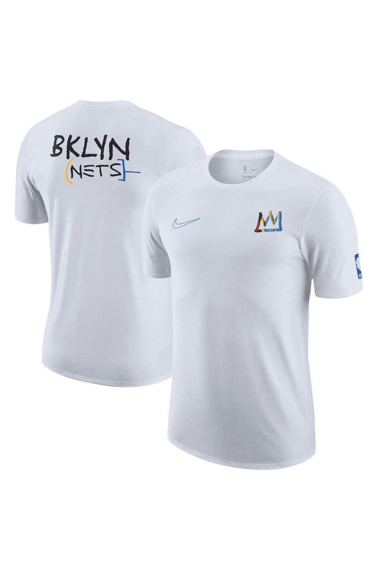 Men's Nike White Brooklyn Nets 2022/23 City Edition Courtside Max90 Backer Relaxed Fit T-Shirt, Main, color, White