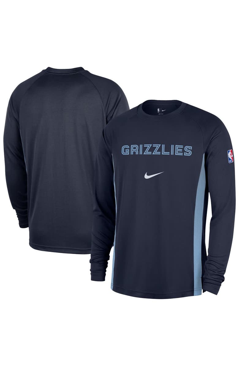 Nike Men's Nike Navy Memphis Grizzlies 2025/26 Authentic Pre-Game Legend Dri-FIT Long Sleeve Shooting Shirt, Main, color, Navy