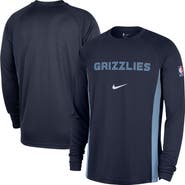 Nike Men's Nike Navy Memphis Grizzlies 2025/26 Authentic Pre-Game Legend Dri-FIT Long Sleeve Shooting Shirt