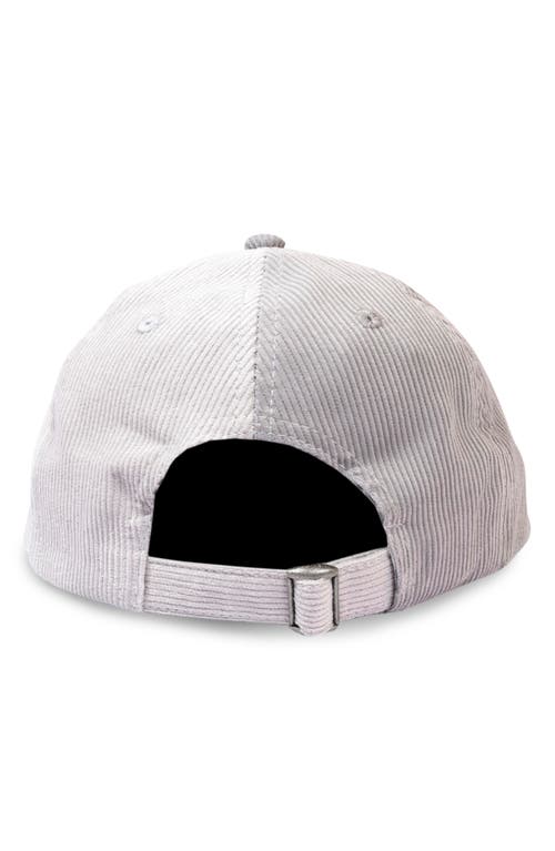 Pleasures Split Corduory Baseball Cap In Grey