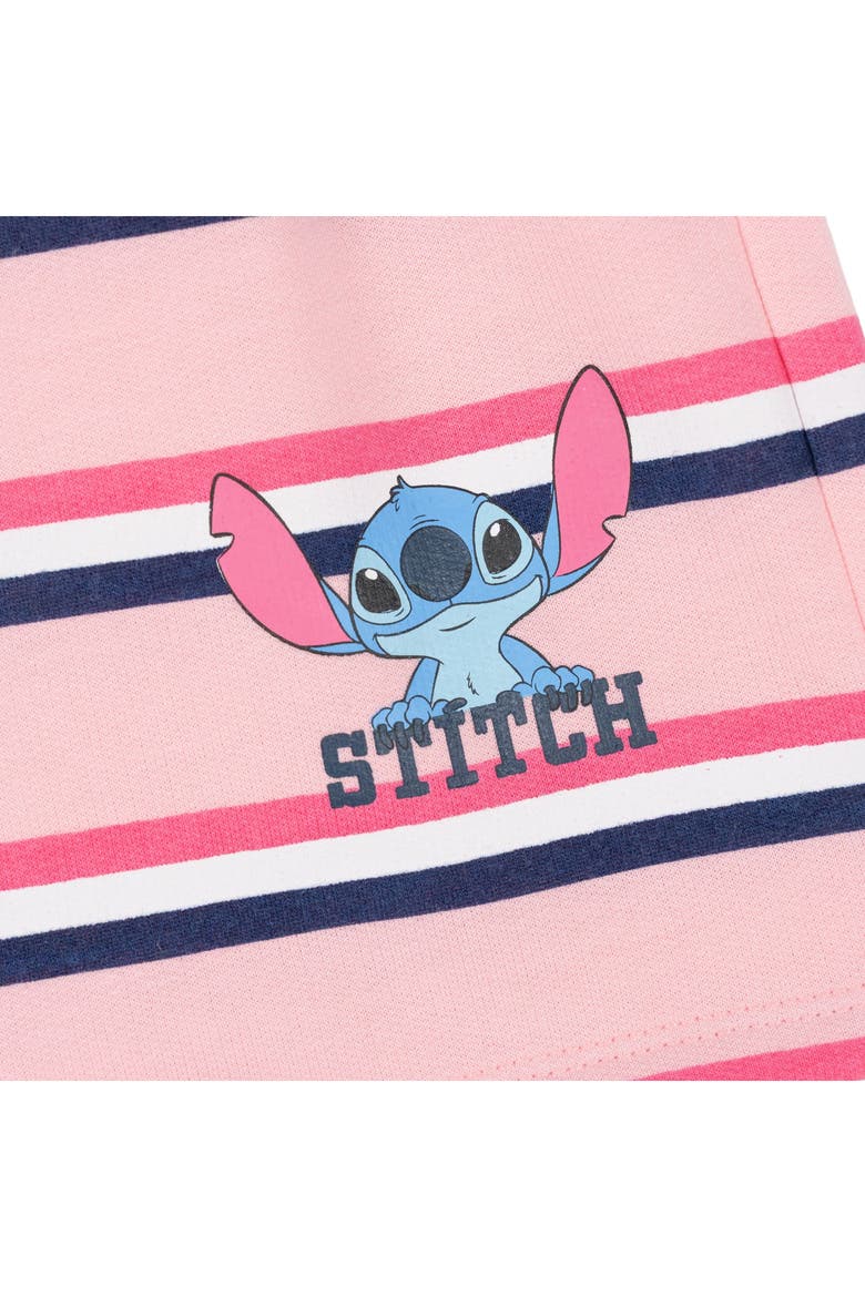 Lilo & Stitch 2-Piece Polo Shirt and Shorts Set, Alternate, color, Pink Stripe Stitch