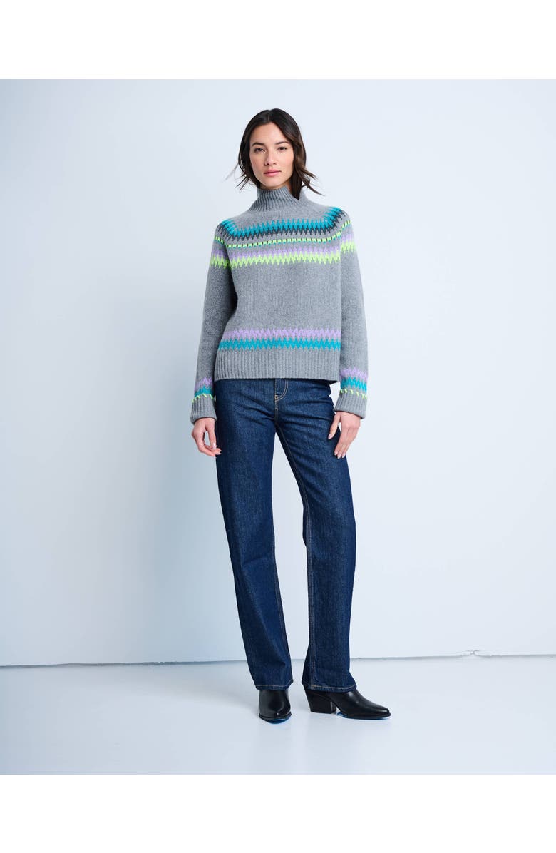 Lisa Todd Fireside Fair Isle Sweater, Alternate, color, Fog