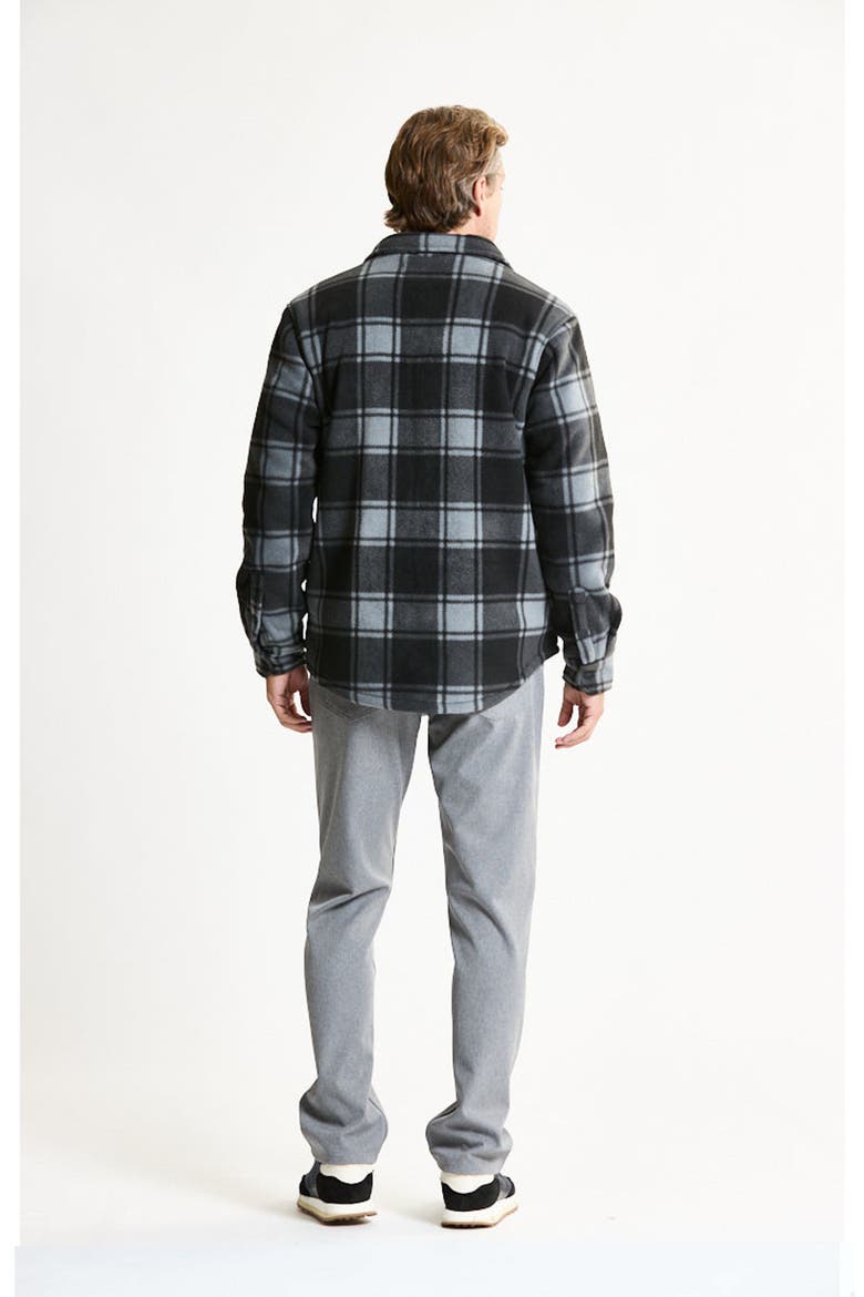Bonded Plaid Overshirt, Alternate, color, BLACK PLAID