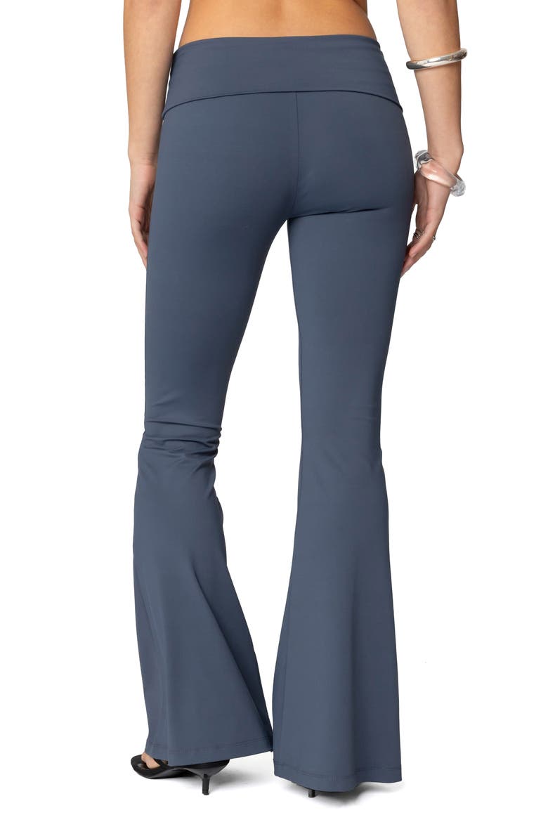 Jayna Foldover Waist Yoga Pants, Alternate, color, BLUE