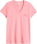 Caslon® Cotton & Modal V-Neck T-Shirt