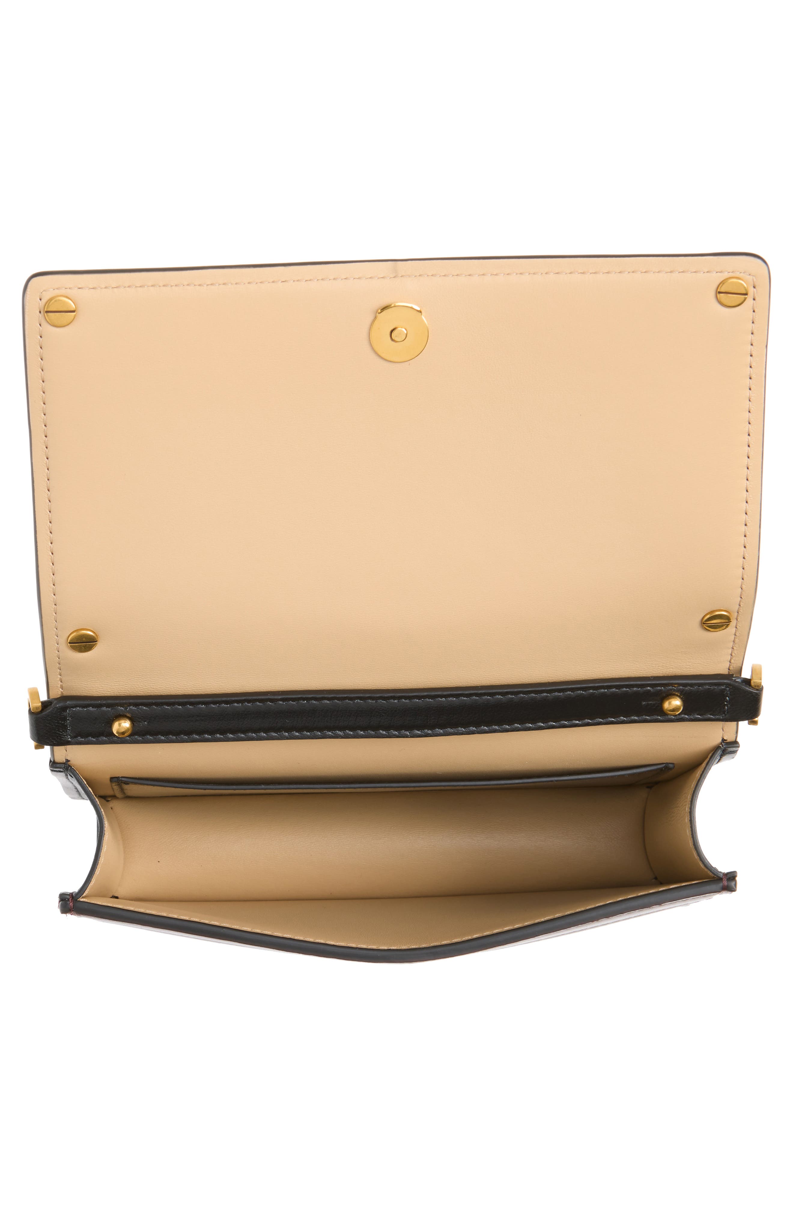 Leather Crossbody Bag, Alternate, color, BLACK ROSEWOOD GOLD