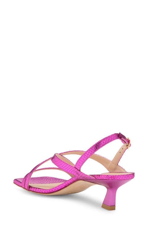 Stuart Weitzman Oasis 50 Kitten Heel Slingback Sandal In Azalea