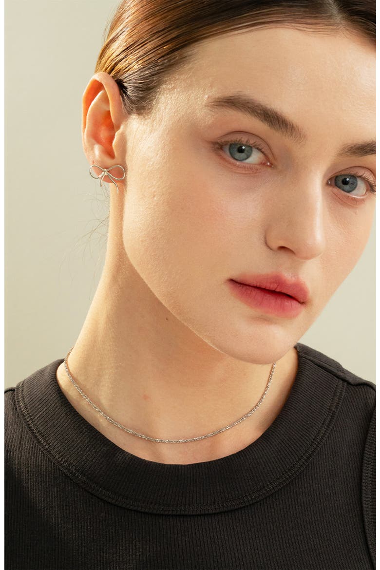 Sterling Silver 18k Gold Plated Jordyn Necklace Dainty Minimal Gift, Alternate, color, Silver