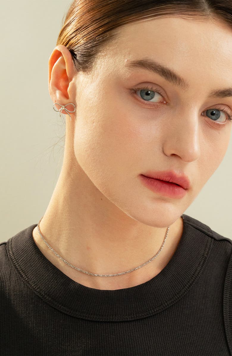 Bearfruit Jewelry Sterling Silver 18k Gold Plated Jordyn Necklace Dainty Minimal Gift, Alternate, color, Silver