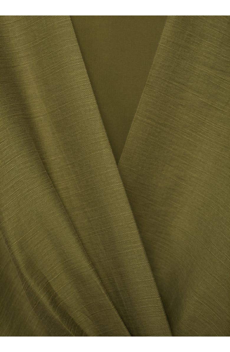 MANGO Faux Wrap Minidress, Alternate, color, Khaki Green