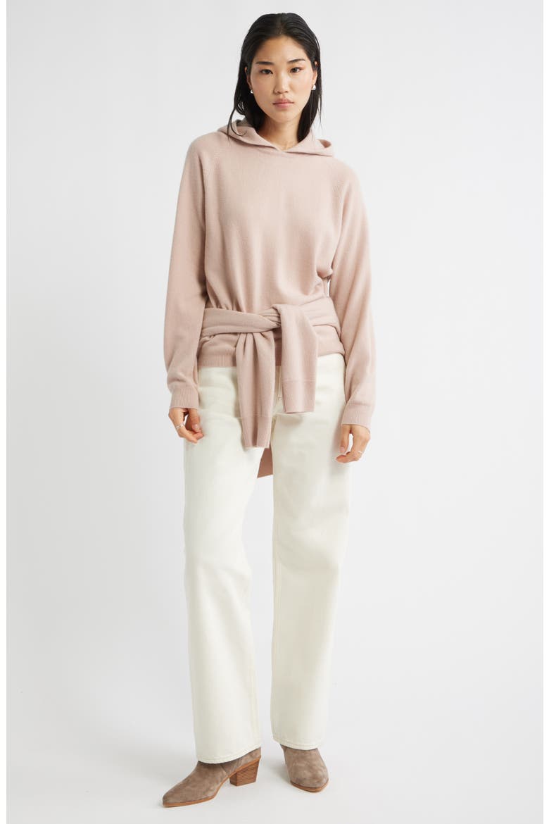 Cashmere Sweater Hoodie, Alternate, color, TAN MEMOIR