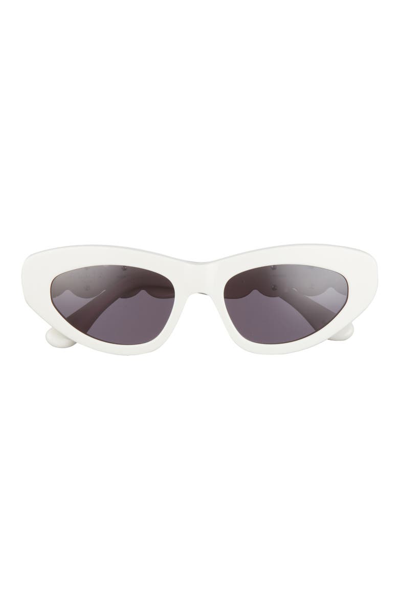 51mm Retro Cat Eye Sunglasses, Main, color, IVORY