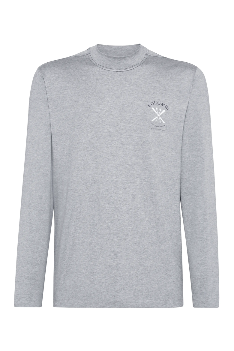 T-shirt with embroidery, Main, color, Grey