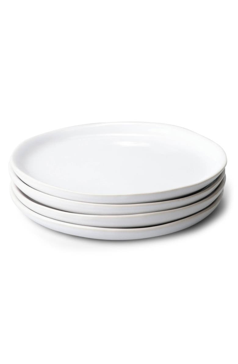 Fable The Dessert Set of 4 Plates, Main, color, Pearl White