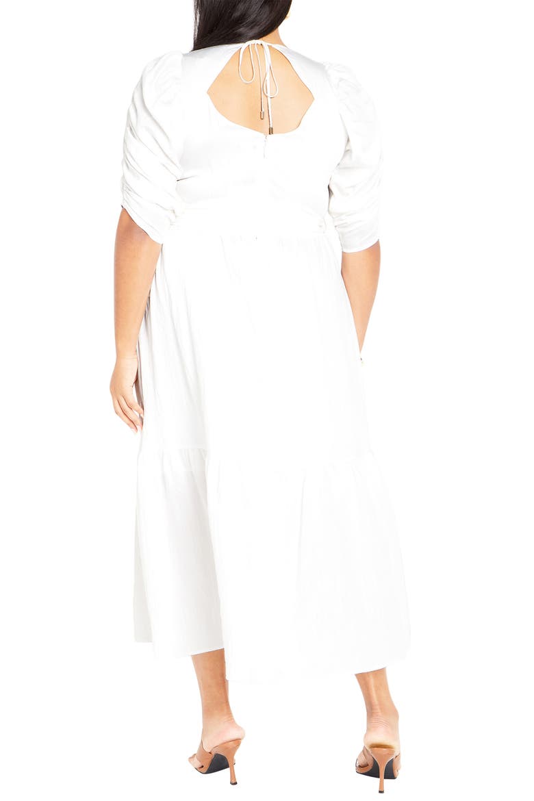 Poppie Tie Waist Maxi Dress, Alternate, color, IVORY