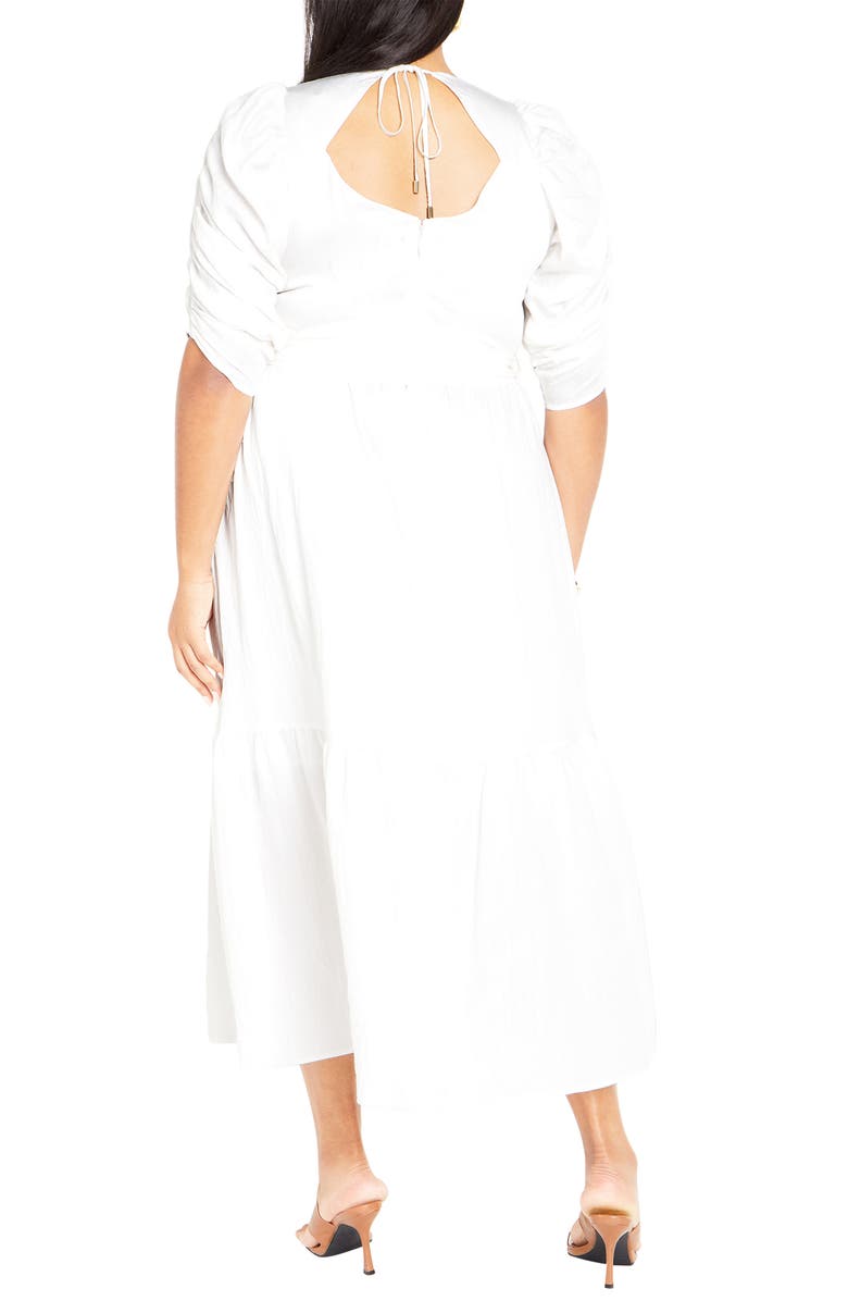 City Chic Poppie Tie Waist Maxi Dress, Alternate, color, 