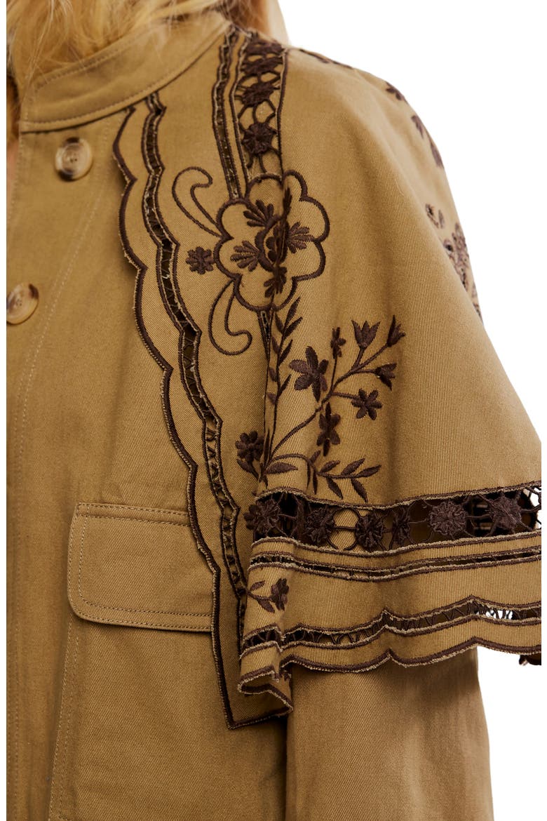 Bali Hideaway Cutwork & Embroidery Cotton Jacket, Alternate, color, OLIVE COMBO