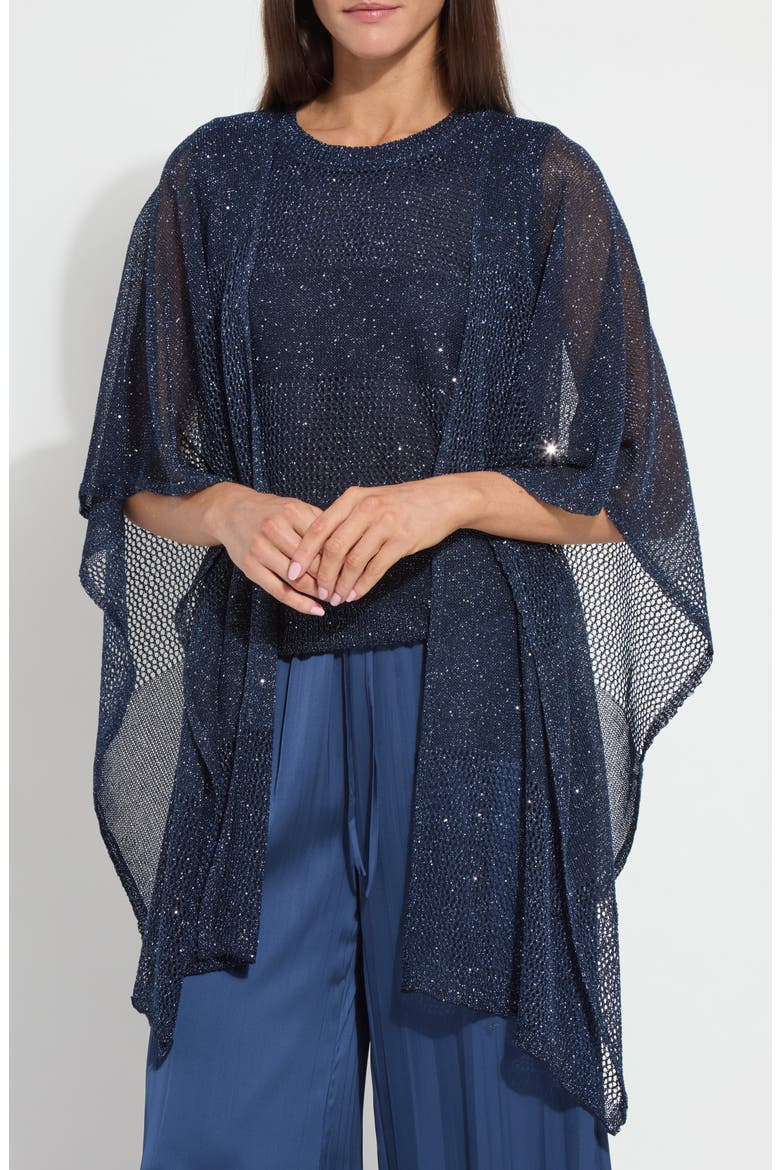 Riva Mesh Sequin Shrug, Main, color, CAPRI BLUE SEQUINS