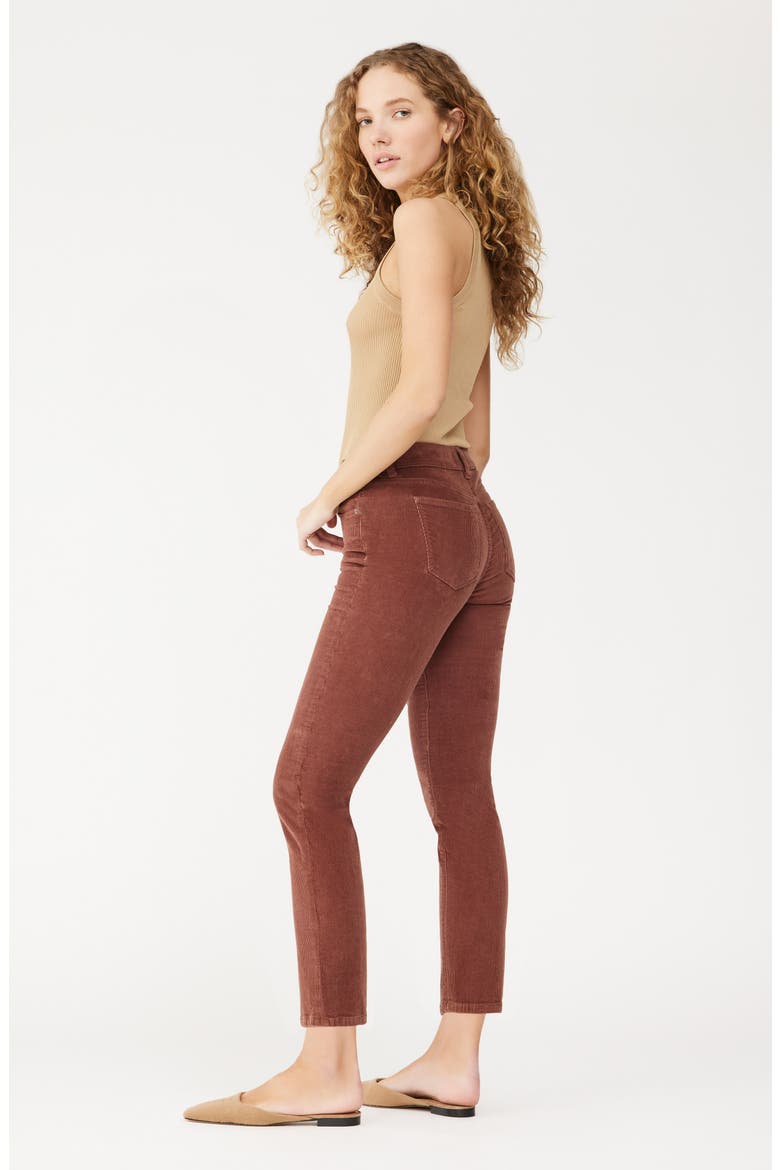 Mara Corduroy Straight Leg Crop Jeans, Alternate, color, COPPER