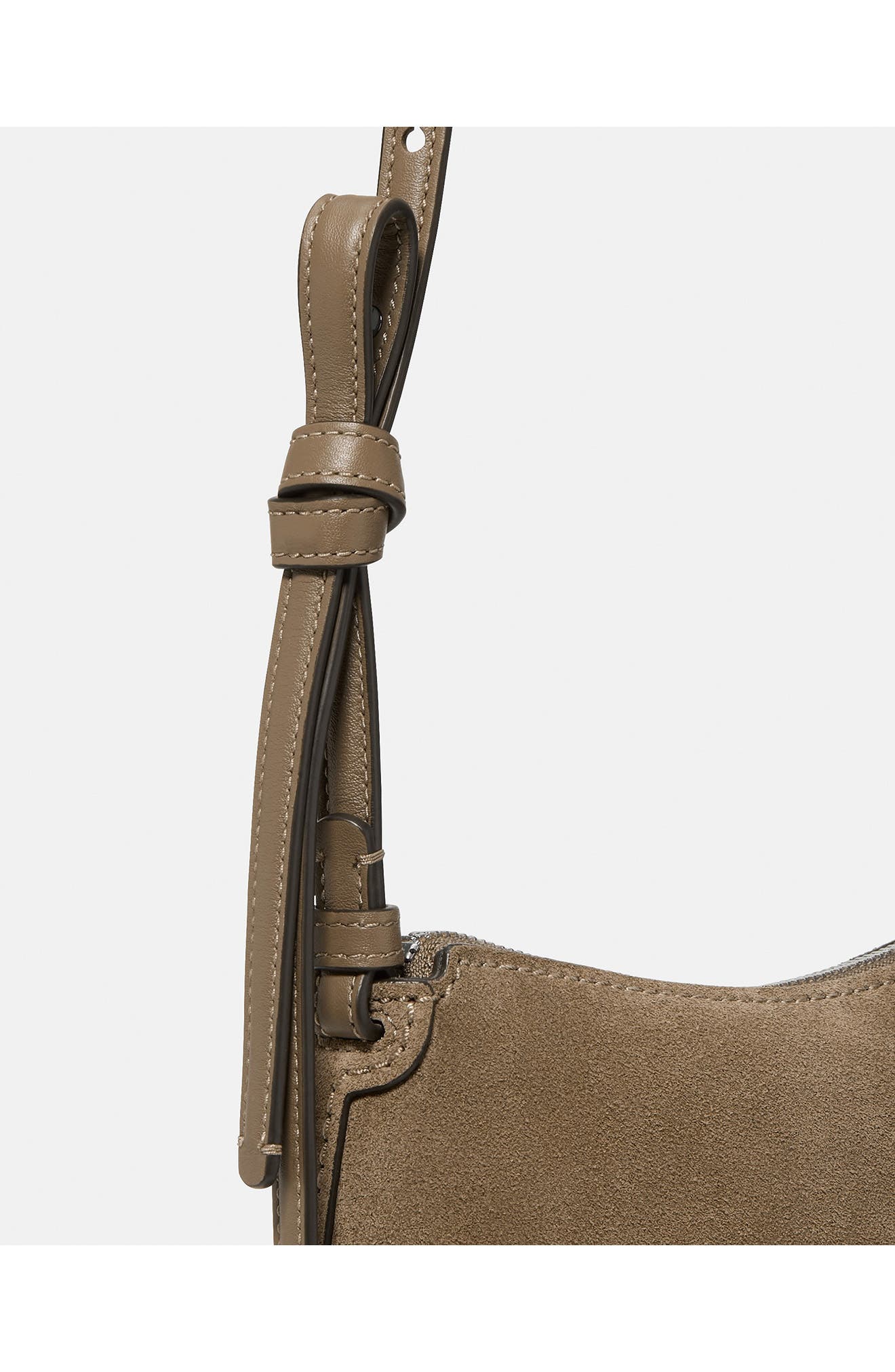 loop suede crossbody bag, Alternate, color, DRIFTWOOD