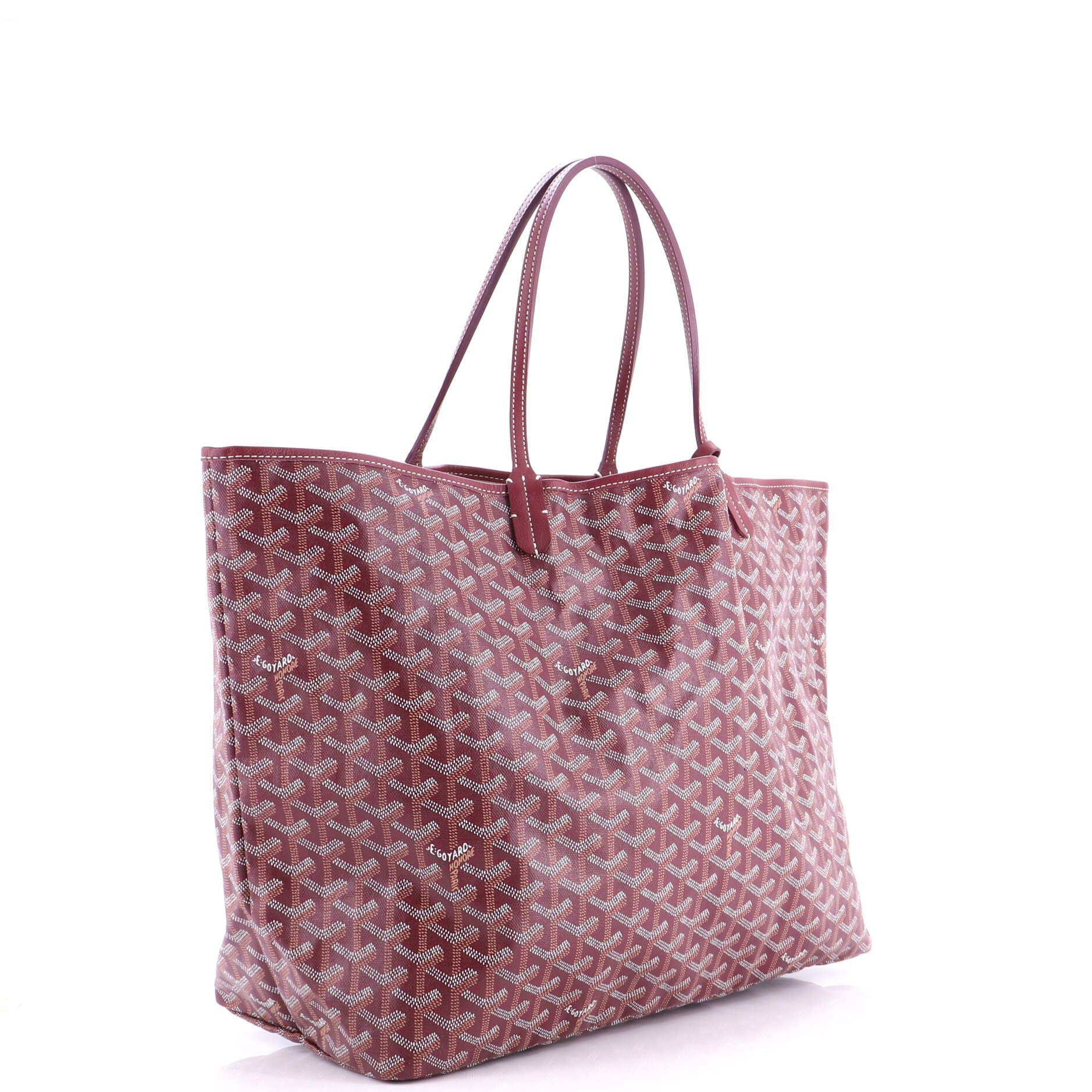 Pre-Owned Goyard Saint Louis Tote Coated Canvas GM, Alternate, color, Red