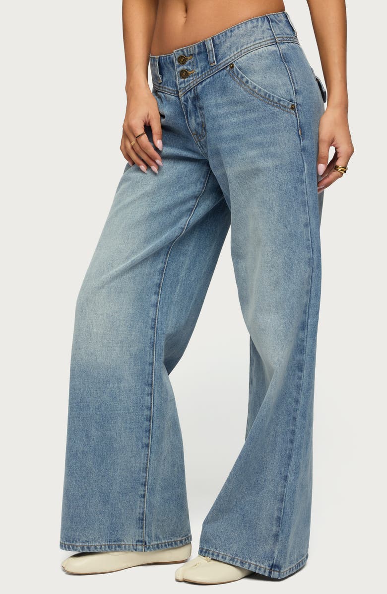 EDIKTED Meredith Wide Leg Jeans, Alternate, color, Light-Blue