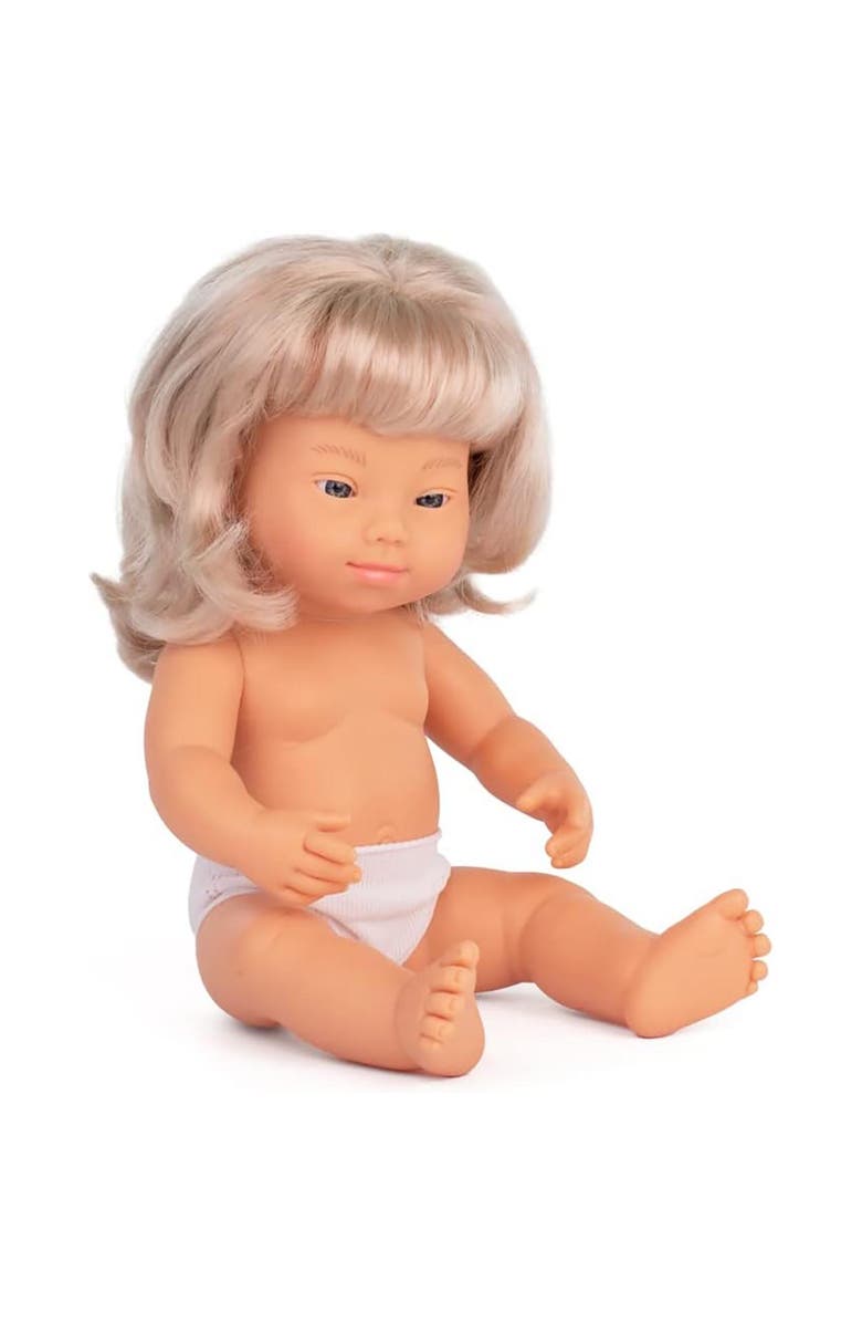 Miniland Blonde Baby Doll with Down Syndrome 15 inch, Main, color, Light Skin