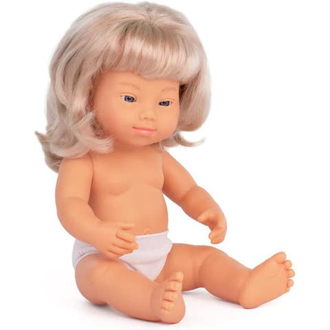 Blonde Baby Doll with Down Syndrome 15 inch