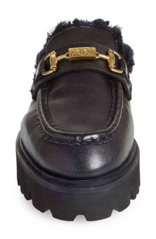 ROBERTO CAVALLI ROBERTO CAVALLI CORTINA FAUX FUR LUG LOAFER MULE