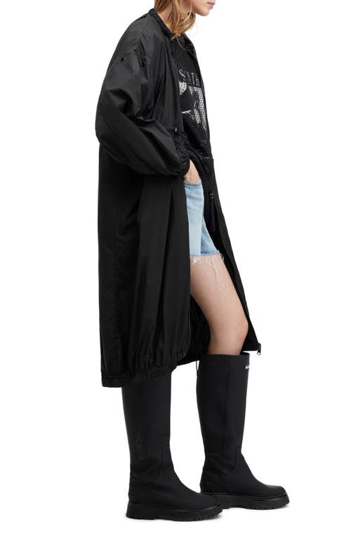 Allsaints Paris Lightweight Parka Jacket In Black