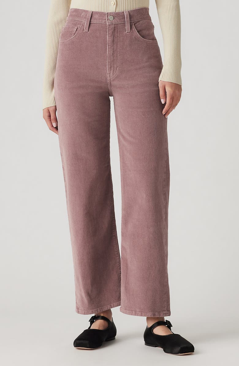 Levi's<sup>®</sup> Ribcage High Waist Corduroy Straight Leg Pants, Main, color, 