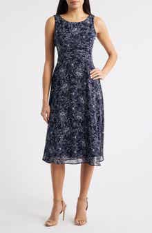 Pleat Waist Yoryu Sleeveless Midi Dress