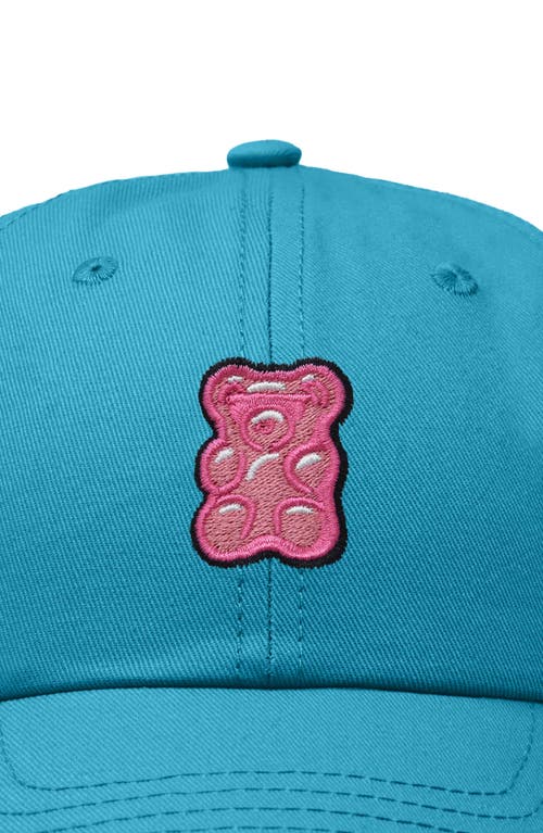 Dalix Pink Gummy Embroidered Casual Cap In Teal