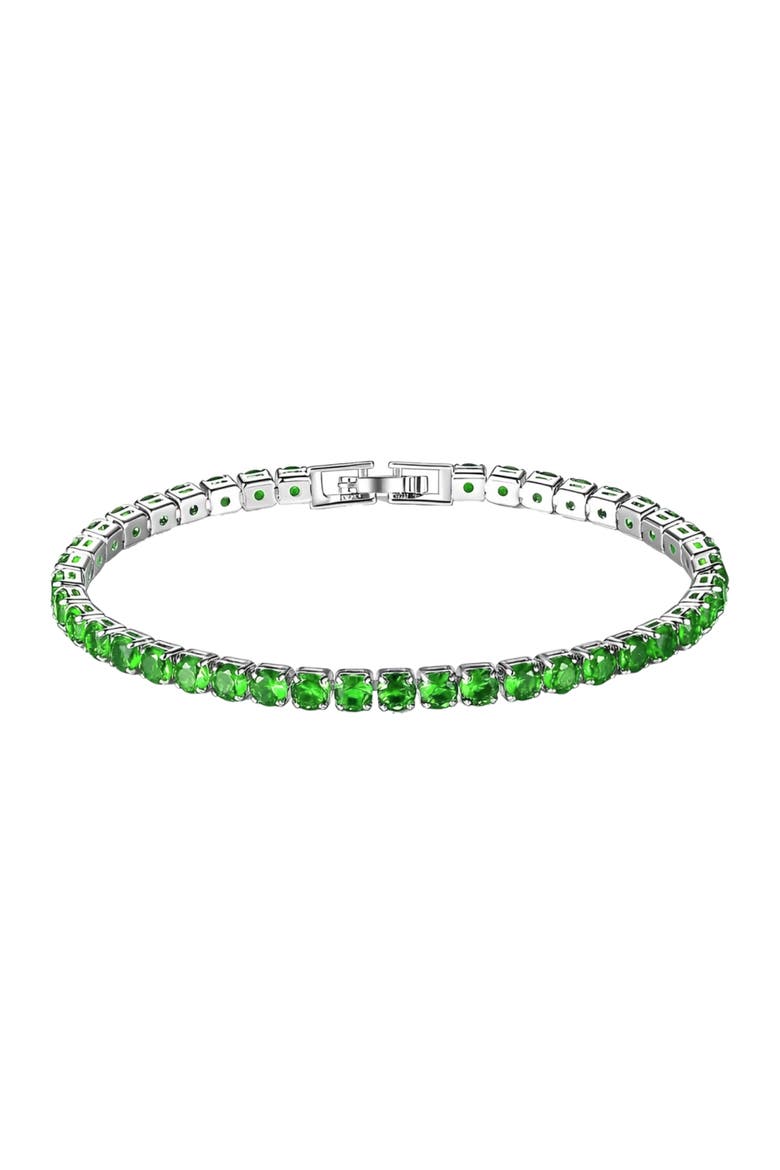 Round Cut Tennis Bracelet, Alternate, color, Blue