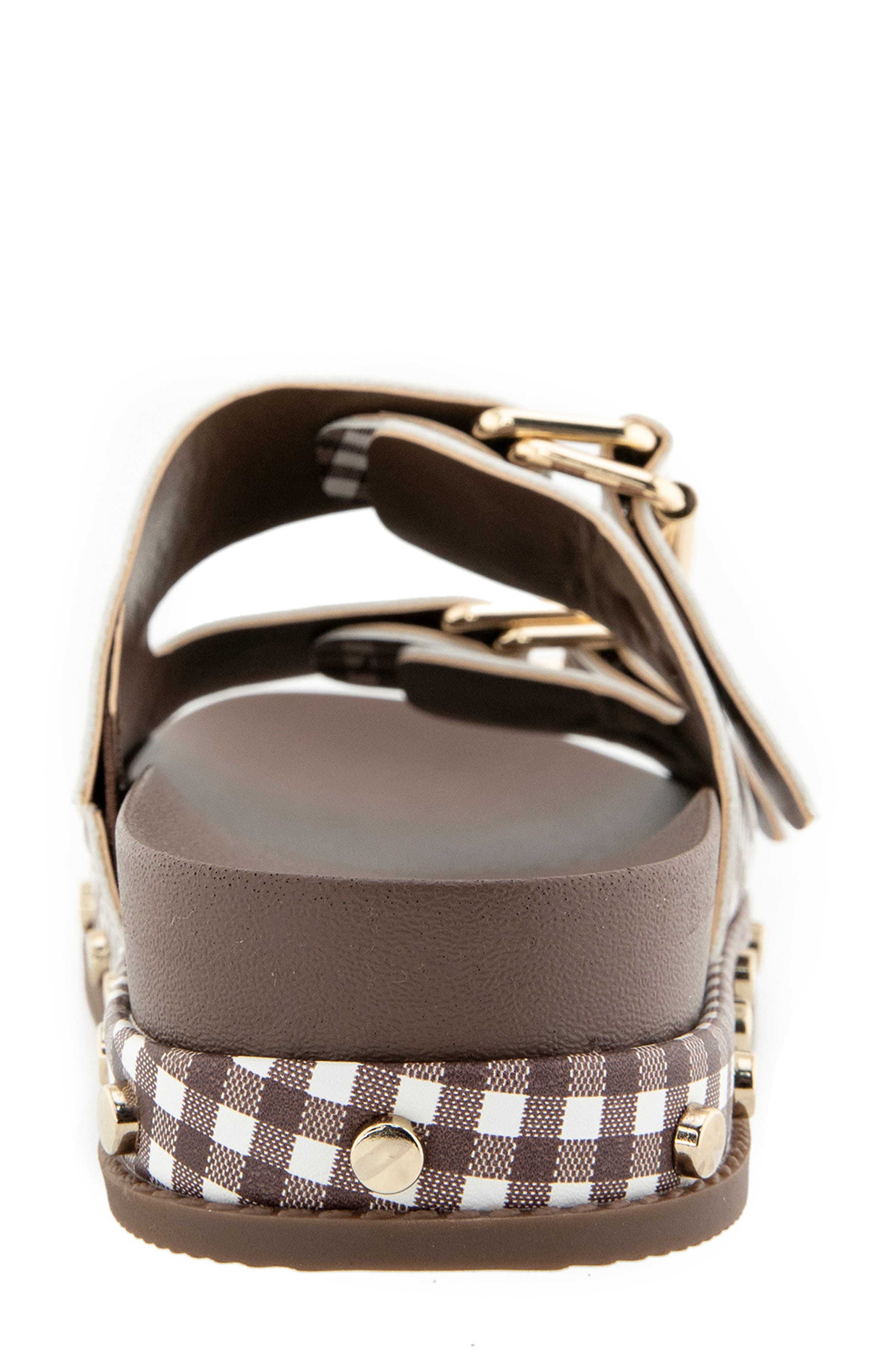 BCBGeneration Bamba Slide Sandal, Alternate, color, Brown/ White