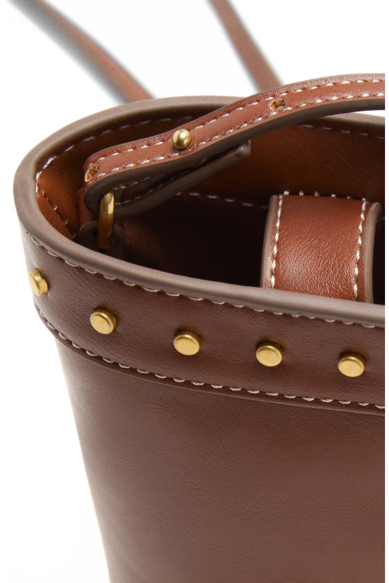 Studded Faux Leather Cell Phone Case with Strap, Alternate, color, LEATHER