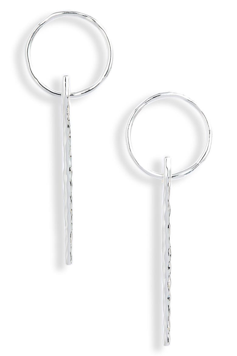gojana Balboa Drop Earrings, Main, color, SILVER