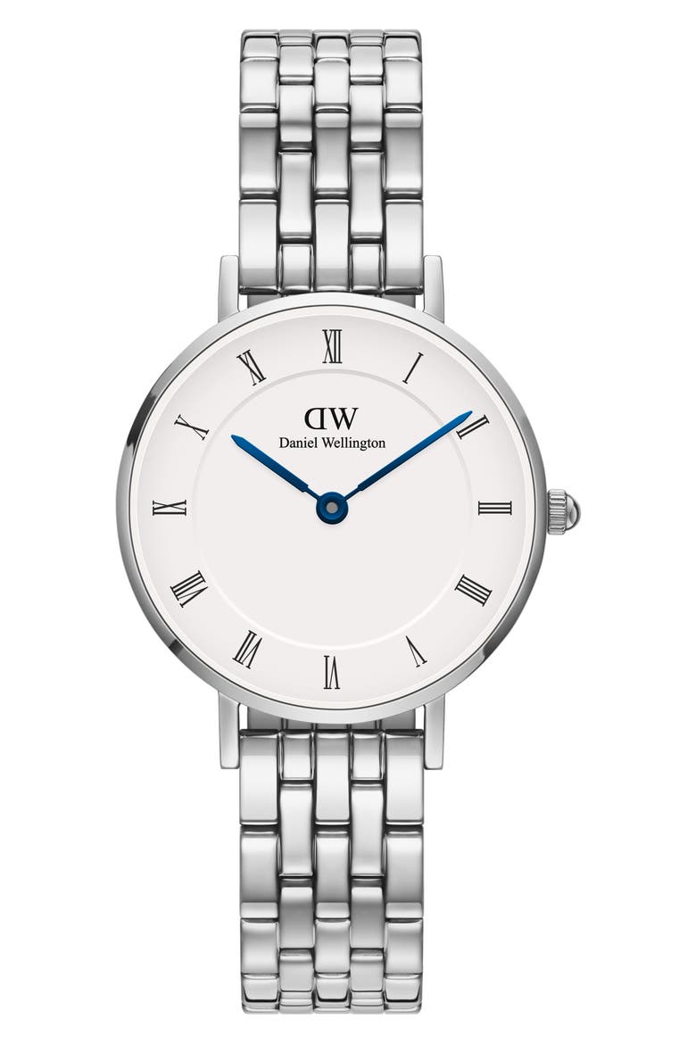 Petite Bracelet Watch, 28mm, Main, color, SILVER