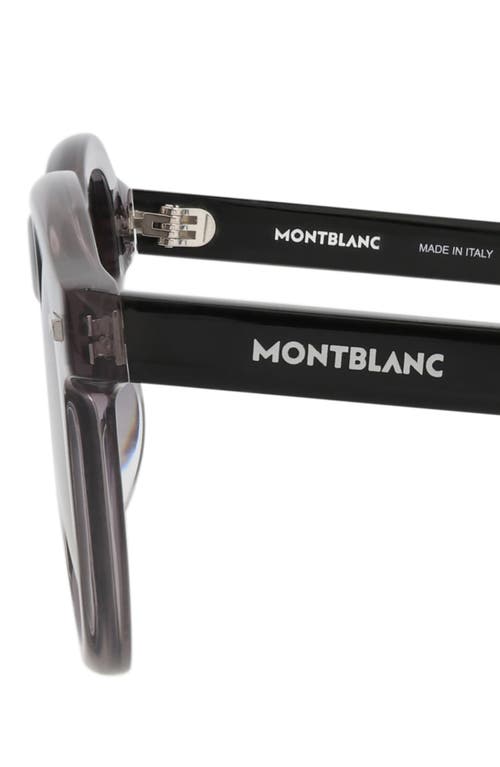Montblanc 49mm Round Sunglasses