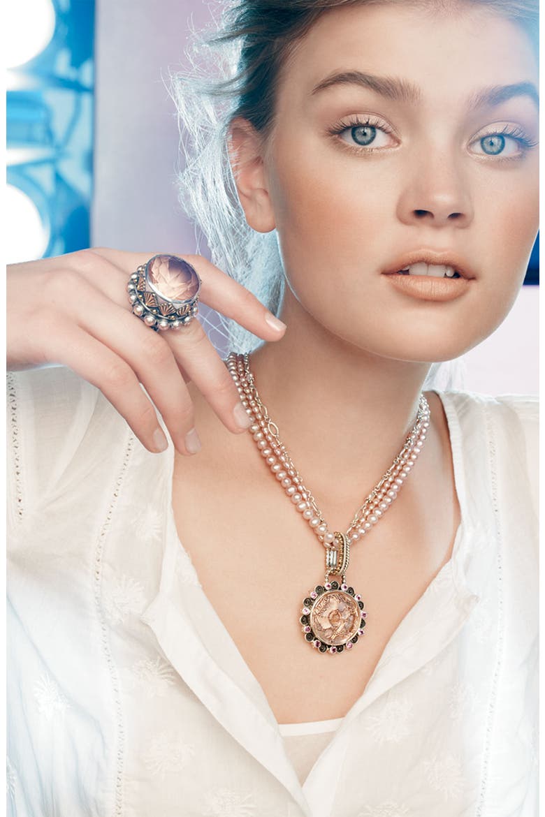 'Carmine' Necklace, Alternate, color, PINK
