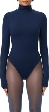 Naked Wardrobe Butter Turtleneck Long Sleeve Bodysuit